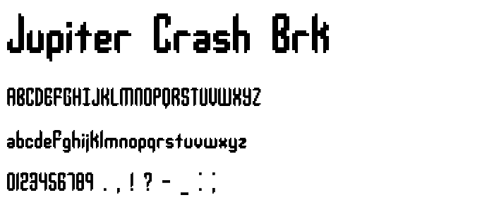Jupiter Crash BRK font